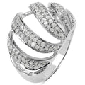 0.98 Carat Genuine White Diamond .925 Sterling Silver Ring by Bids.com