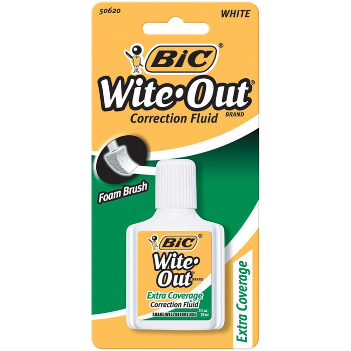 BiC Bi C Wite Out White Extra Coverage Correction Fluid 0.7 Fl Oz by Pasteur Pharmacy
