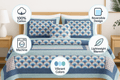 DaDa Bedding Mediterranean Blue Mint Patchwork Quilt Set by DaDalogy Bedding Collection