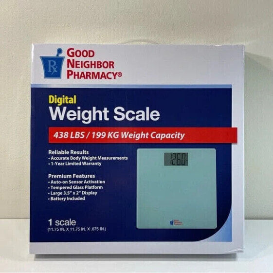 Good Neighbor Pharmacy Digital Electronic Weight Scale 11.75" X 11.75" by Pasteur Pharmacy