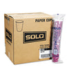 Dart Solo Paper Hot Drink Cups in Bistro Design, 12 oz, Maroon, 50/Bag, 20 Bags/Carton