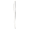 Dart Guildware Heavyweight Plastic Knives, White, 100/Box, 10 Boxes/Carton