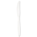Dart Guildware Heavyweight Plastic Knives, White, 100/Box, 10 Boxes/Carton