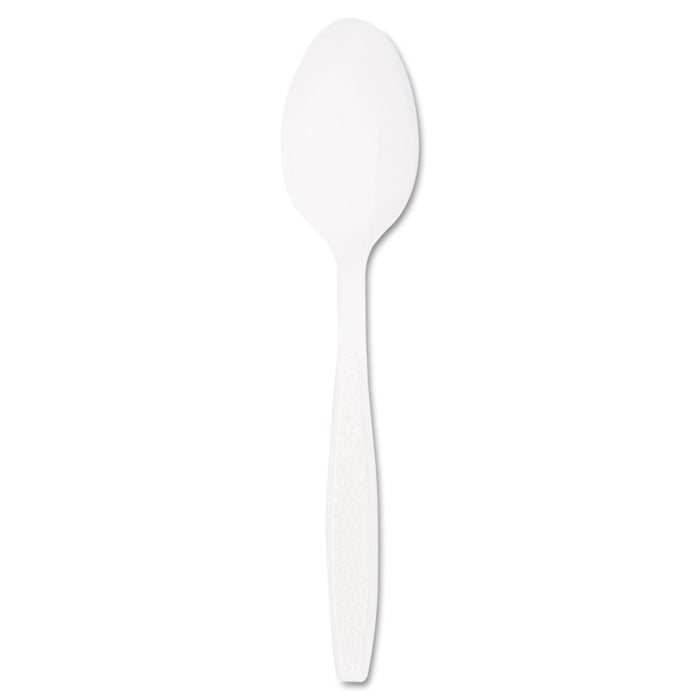 Dart Guildware Extra Heavyweight Plastic Teaspoons, White, 100/Box