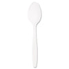Dart Guildware Heavyweight Plastic Teaspoons, White, 100/Box, 10 Boxes/Carton
