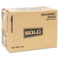 Dart Guildware Heavyweight Plastic Knives, Black, 1000/Carton