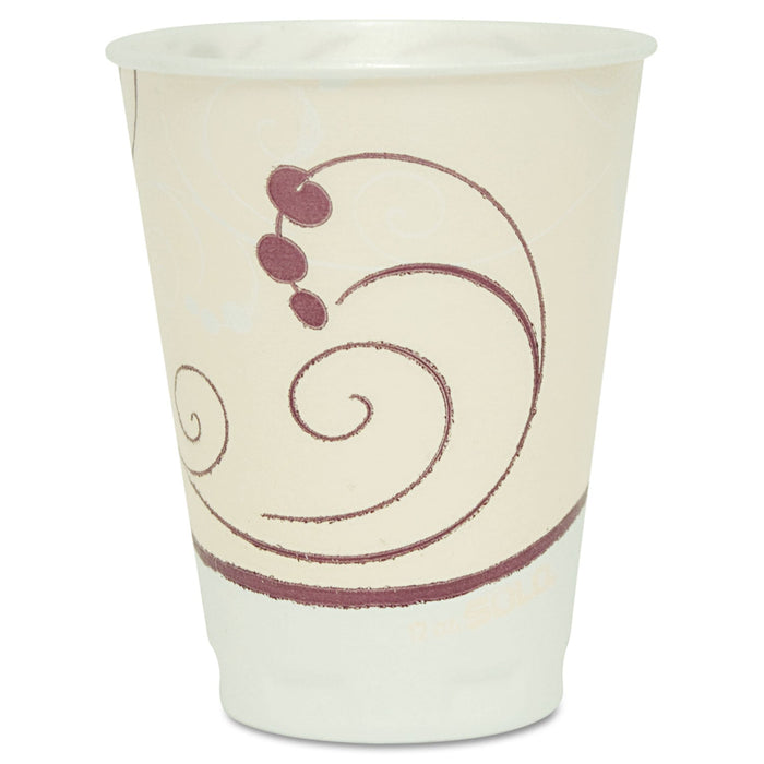 Dart Trophy Plus Dual Temperature Insulated Cups in Symphony Design, 12 oz, Beige, 100/Pack