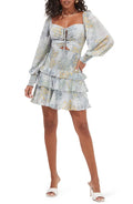 ASTR the Label Marietta Floral Smocked Dress, Size Medium by Vanessa Jane