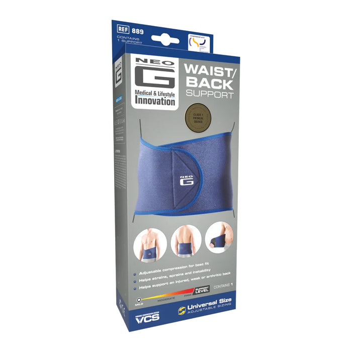 Neo G Waist & Back Support Brace | Adjustable Compression | One Size Fits Most (OSFM) by Pasteur Pharmacy