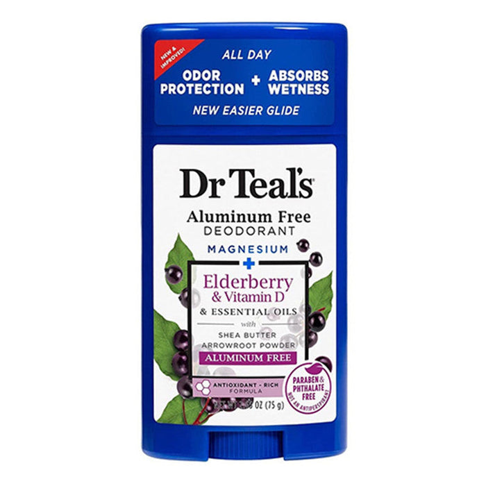 Dr. Teal's Aluminum Free Deodorant, Elderberry And Vitamin D, 2.65 Oz by Pasteur Pharmacy