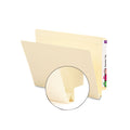 Smead Heavyweight Manila End Tab Expansion Folders, Straight Tabs, Letter Size, 1.5" Expansion, 50/Box