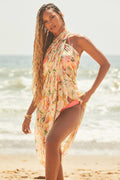 Lulus Tropical Paradise Orange Tropical Print Swim Cover-Up by Vanessa Jane