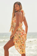 Lulus Tropical Paradise Orange Tropical Print Swim Cover-Up by Vanessa Jane