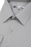 L/S Cotton Solid Button Up