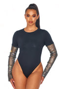 Jeweled Long Sleeve Bodysuit by The House of Stylez