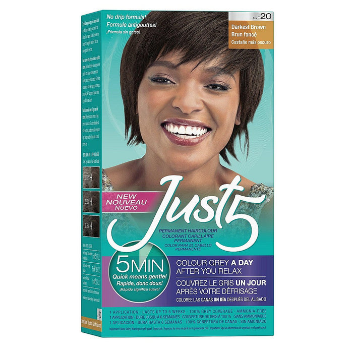 Just 5 Women's Minute Permanent Hair Color, Darkest Brown by Pasteur Pharmacy