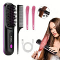 Portable Wireless Hair Straightener Comb – USB Rechargeable, 3-Speed, Negative Ion by DailySale