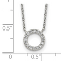 Sterling Silver CZ Circle Necklace by Fine Color Jewels