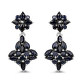 3.33 Carat Genuine Blue Sapphire .925 Sterling Silver Earrings by Bids.com