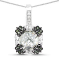 2.72 Carat Genuine Multi Stones .925 Sterling Silver Pendant by Bids.com