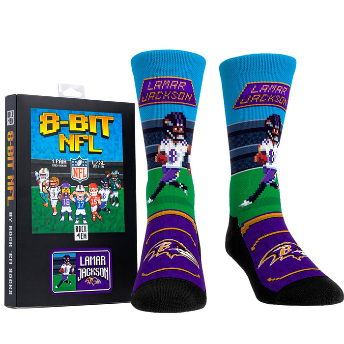 Lamar Jackson - Baltimore Ravens - 8-Bit (Box Set) by Rock 'Em Socks