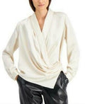 Alfani Draped Faux-Wrap Blouse by Vanessa Jane