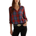 Lauren Ralph Lauren Plaid Roll-Tab-Sleeve Twill Shirt by Vanessa Jane