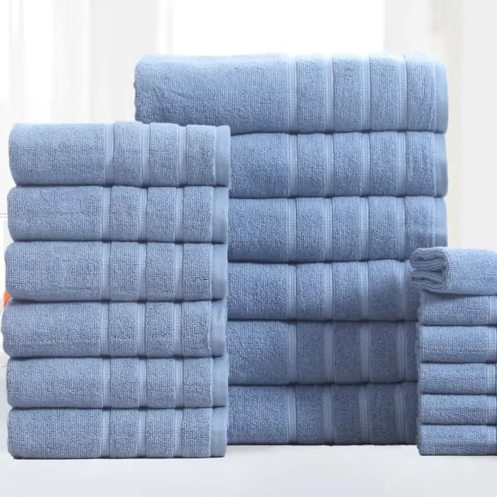 18-Piece: Bibb Home Zero Twist Egyptian Cotton Towel Set by DailySale