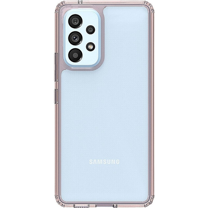 Hybrid-Flex Hard Shell Case for Samsung Galaxy A53 5G - Clear/Rose Gold by Zerodamage Sahara Case LLC