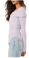 Free People Marley off the Shoulder Twist Top, Size Medium by Vanessa Jane