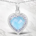 7.36 Carat Genuine Blue Topaz and Tanzanite .925 Sterling Silver Pendant by Bids.com