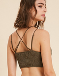 Doily Crochet Lace Bralette - Olive by Boutique 23