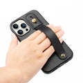 Indy Series Leather FingerGrip Case - iPhone 14 Pro by Zerodamage Sahara Case LLC