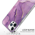 Purple Marble Series Case - iPhone 13 Pro by Zerodamage Sahara Case LLC
