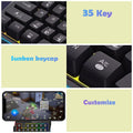 Ergonomic Wired Gaming Keyboard - LED Rainbow Backlight, 35-Key | Ultima Series by Zerodamage Sahara Case LLC