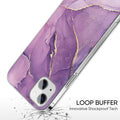 iPhone 13/14 Purple Marble Case - Stylish Protection | Inspire Series by Zerodamage Sahara Case LLC