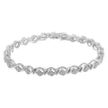 Sterling Silver Diamond Cluster Link Bracelet (1 cttw, I-J Color, I2-I3 Clarity) by Bids.com