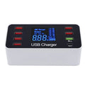8A40W Charger Adapter Type C Hubs Quick Charge 3.0 USB Multi Port USB Charger Dock Station LCD Display with Smart Identification by DailySale