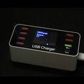 8A40W Charger Adapter Type C Hubs Quick Charge 3.0 USB Multi Port USB Charger Dock Station LCD Display with Smart Identification by DailySale