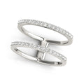 14k White Gold Dual Band Design Ring with Diamonds (1/3 cttw) by Bids.com