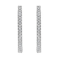 10KT White Gold 1 cttw Diamond Hoop Earrings (I-J Clarity, I2-I3 Color) by Bids.com