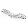 14k White Gold Curved Design Pave Diamond Wedding Ring (1/6 cttw) by Bids.com