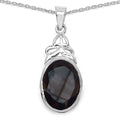 26.52 Carat Genuine Smoky Quartz .925 Sterling Silver Ring, Pendant and Earrings Set by Bids.com