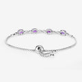 Oval Purple Amethyst Prong Two-Tone Gold Plated Silver Infinity Bolo Adjustable Bracelet by Fine Color Jewels