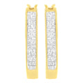 10K Yellow Gold 1/2 Cttw Invisible Set Princess-cut Diamond Hoop Earrings (H-I Color, SI2-I1 Clarity) by Bids.com