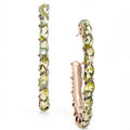 Charter Club Gold-Tone Medium Navette-Stone Open Hoop Earrings by Vanessa Jane