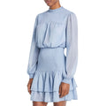 Aqua Clip Dot Smocked Waist Dress, Size Small by Vanessa Jane