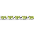8.61 Carat Genuine Peridot .925 Sterling Silver Bracelet by Bids.com