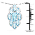 4.77 Carat Genuine Swiss Blue Topaz .925 Sterling Silver Pendant by Bids.com