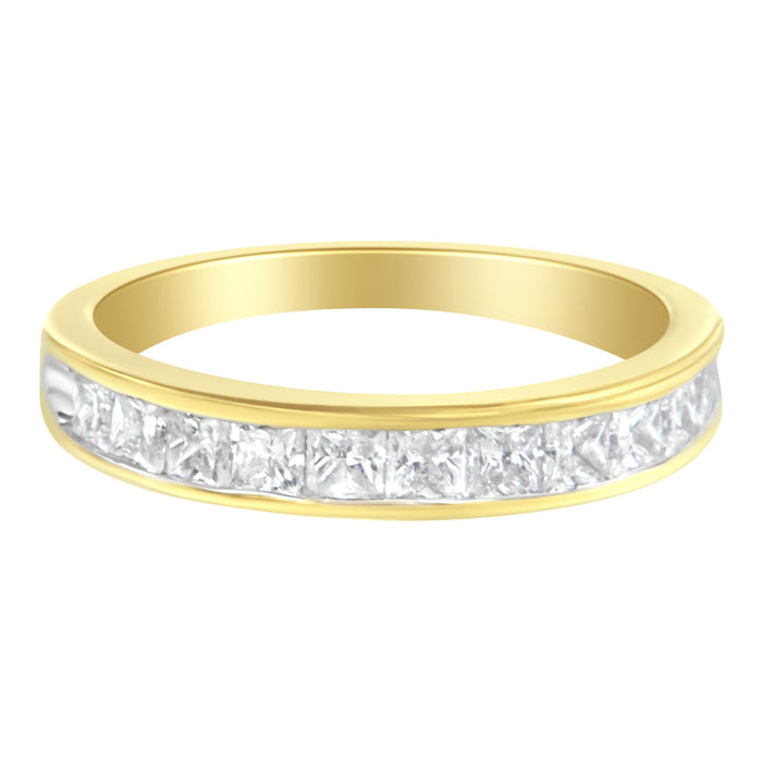 14KT Yellow Gold Diamond Channel Band Ring (1 cttw, H-I Color, SI2-I1 Clarity) by Bids.com